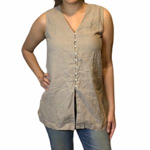 Vintage Ann Taylor Linen Tunic Blouse